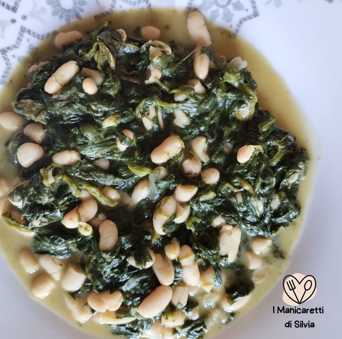 spinaci e fagioli cannellini