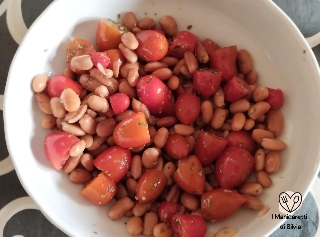 insalata con fagioli borlotti