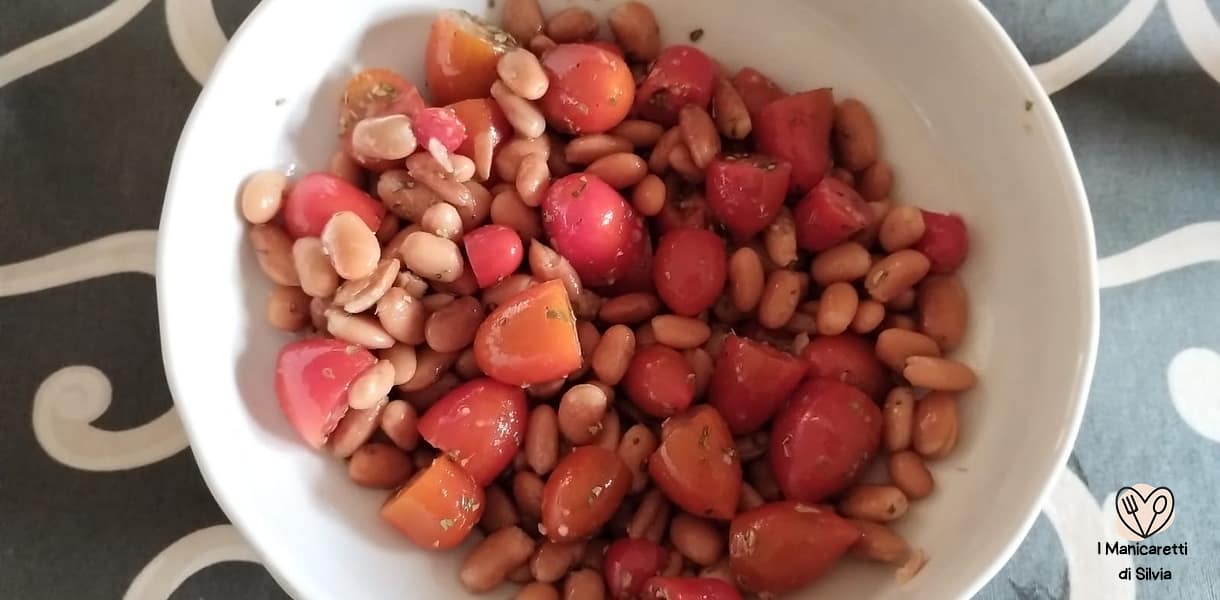 insalata con fagioli borlotti