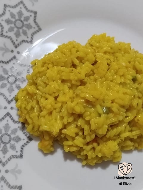 risotto fiori di zucca e zafferano