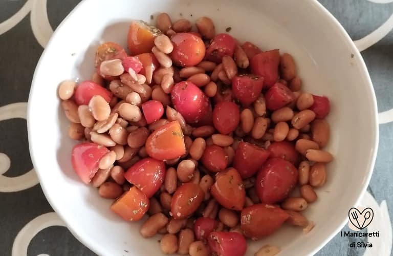 insalata con fagioli borlotti