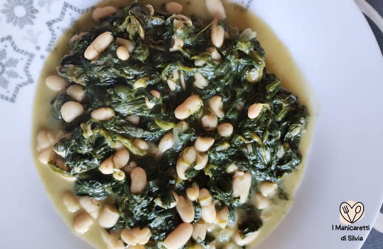 spinaci e fagioli cannellini