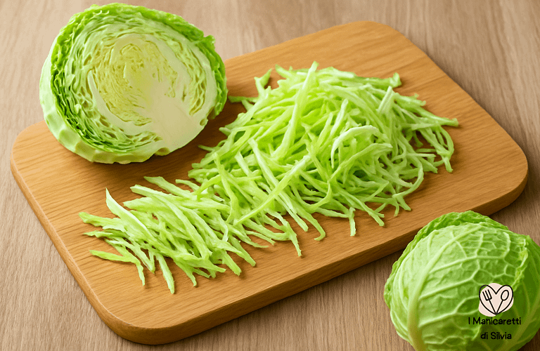 come tagliare la verza a julienne