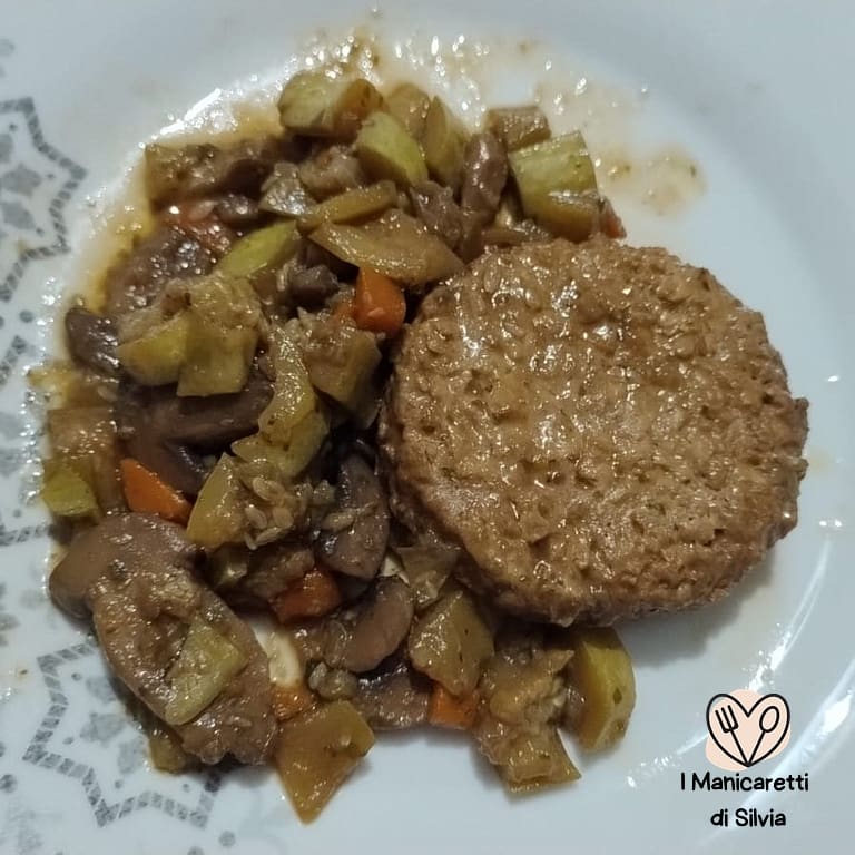 hamburger in padella vino bianco